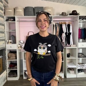 Black Owl Graphic T-Shirt